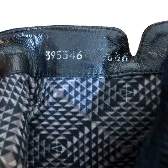 Aquatalia Black Suede Almond Toe Low Heel Ankle Boot Silver Buckle Size 6.5 - Picture 7 of 10